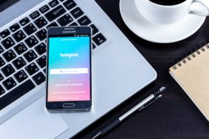instagram app open on smartphone