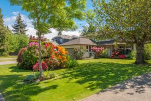 beautiful landscape design of a home