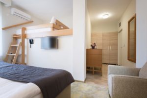 Hostel room interior