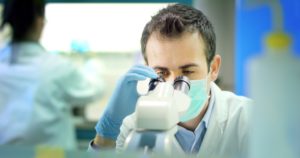 Man doing clinical research