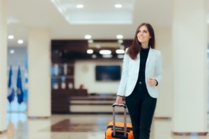 Woman in an airport
