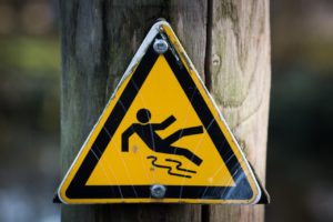 slippery floor sign