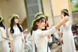 bridesmaids taking pictures