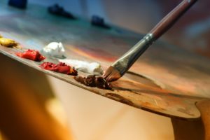paintbrush on a palette