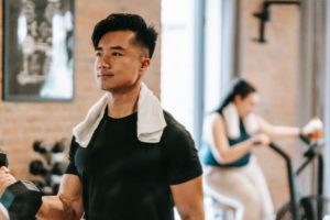 man at the gym