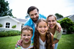 Happy healthy family