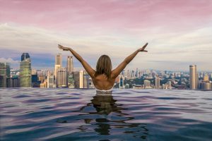 woman on vacation