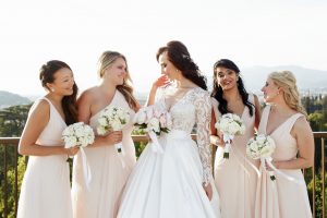 bride and bridesmaids