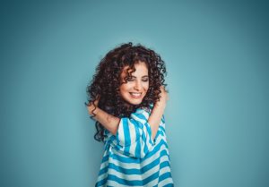 woman doing self care