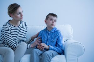 mother with her autistic child