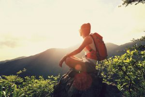 backpacker hiking