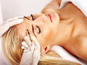 woman having facial