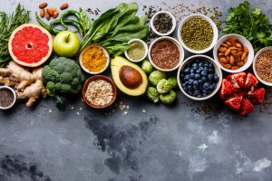fruits and veggies concept of healthy living