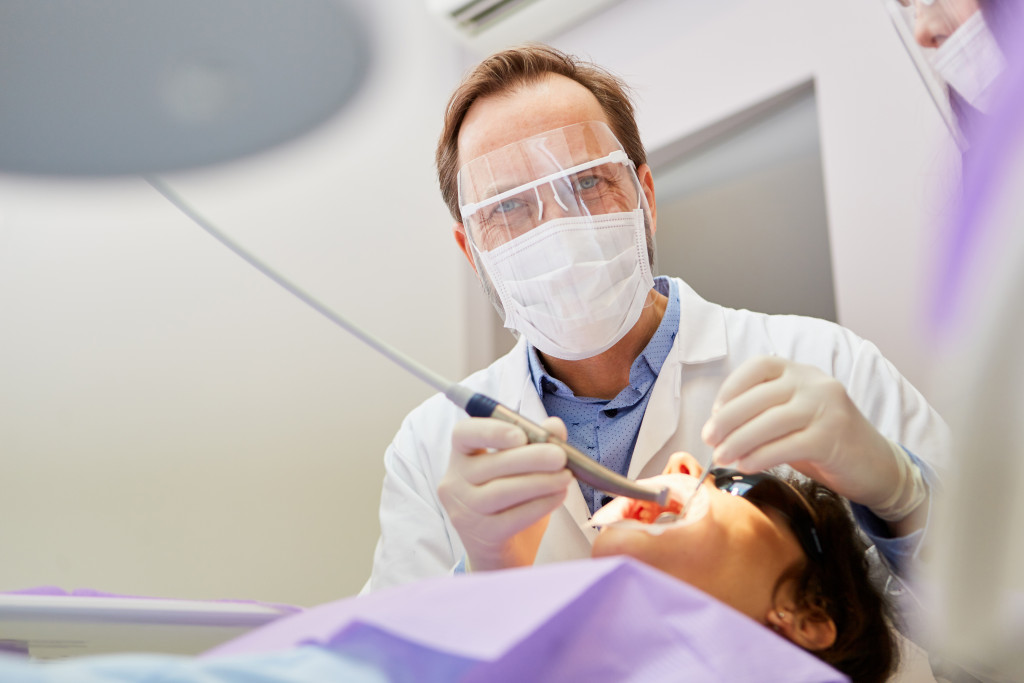 treating patient in the dental office