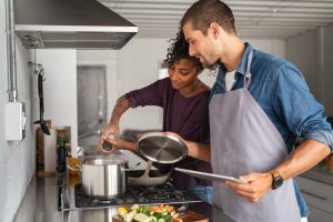 couple cooking