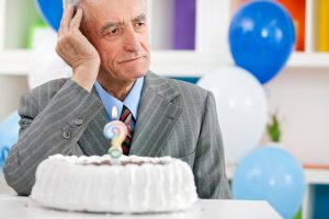 Old man forgetting
