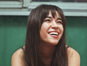 woman with perfect smile